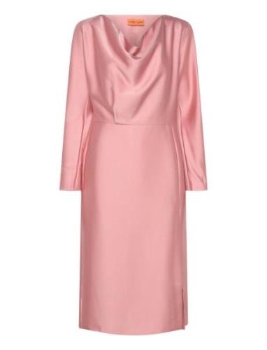 STINE GOYA Long Sleeve Midi Dress, 2261 Satin Rosa