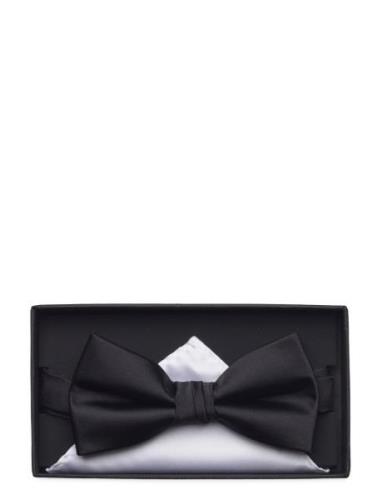 Lindbergh Black Polyester Bow Tie Svart