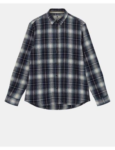 Anerkjendt Akleif Flannel Check Shirt Marinblå