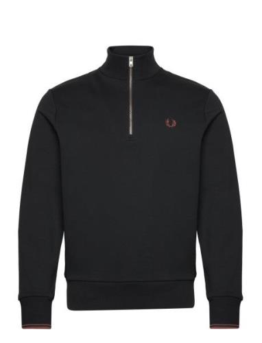 Fred Perry Half Zip Sweatshirt Svart