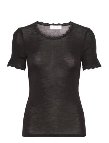 Rosemunde Rwsamber Ss T-Shirt W. Lace Svart