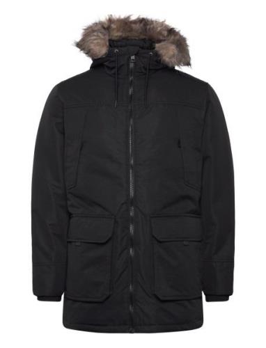 Jack & J S Jjeconstruct Faux Fur Parka Sn Svart