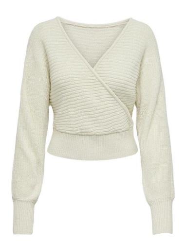 ONLY Onlelina Ls V-Neck Pullover Ex Knt Kräm