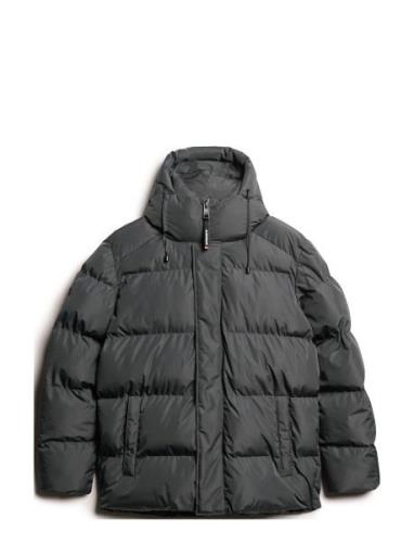 Superdry Hooded 5 Baffle Sports Puffer Grå