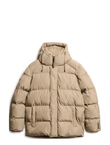 Superdry Hooded 5 Baffle Sports Puffer Beige