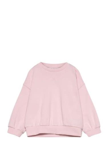 Mango Cotton Sweatshirt Rosa