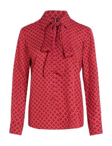 Tommy Hilfiger Diamond Monotype Vis Reg Blouse Röd