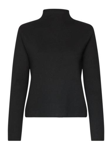 Mango Perkins-Neck Sweater Svart