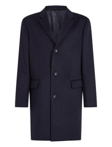 Calvin Klein Fine Wool Blend Coat Marinblå