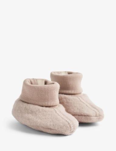 Wheat Wool Fleece Booties Lei Rosa