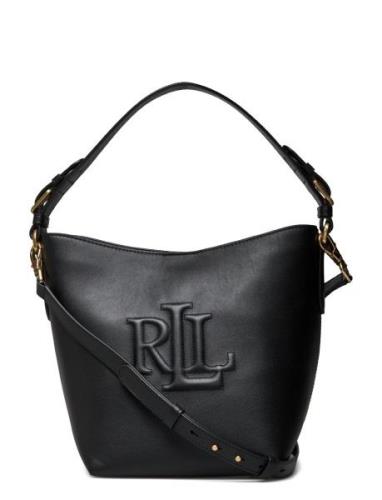 Lauren Ralph Lauren Leather Medium Witley Bucket Bag Svart