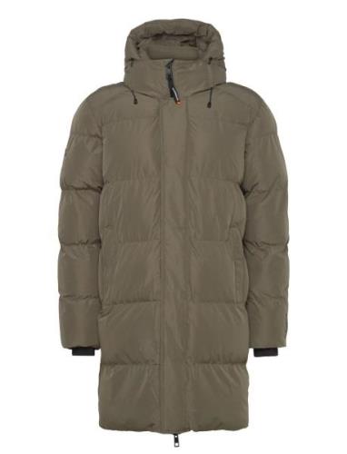 Superdry Hooded Sports Puffer Mid Jkt Khaki Green