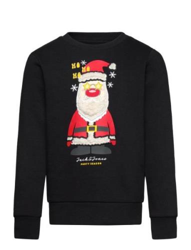 Jack & J S Jjxmas Jolly Sweat Crew Neck Jnr Svart