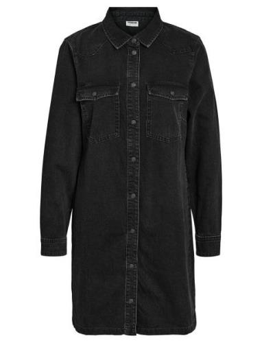 NOISY MAY Nmnew Signe L/S Denim Dress Vi001Bl Noos Svart