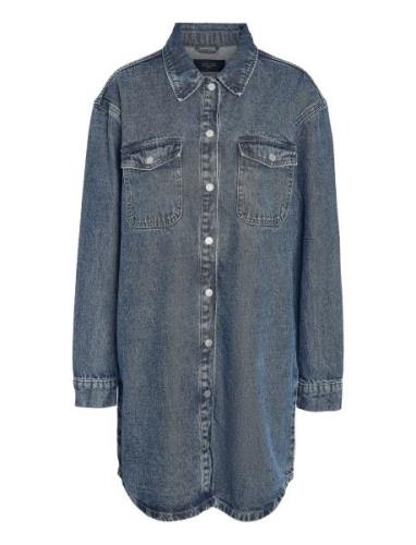 NOISY MAY Nmalva L/S Denim Dress Az351Mb Noos Fwd Blå