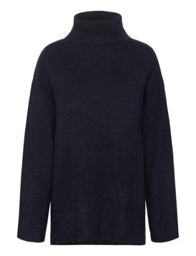 Gina Tricot Roll-Neck Knitted Sweater Marinblå