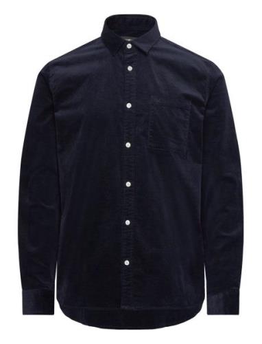 Clean Cut Copenhagen Jeppe Corduroy Shirt Marinblå