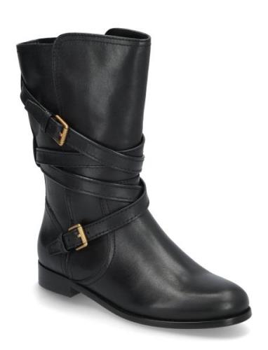 Lauren Ralph Lauren Burnished Calf-Briannah-Bo-Mbo Svart