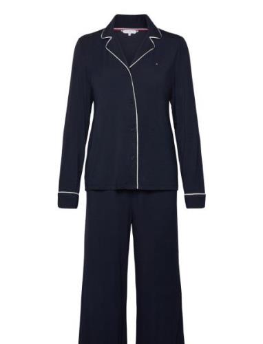 Tommy Hilfiger Modal Ls Shirt Pj Set Marinblå