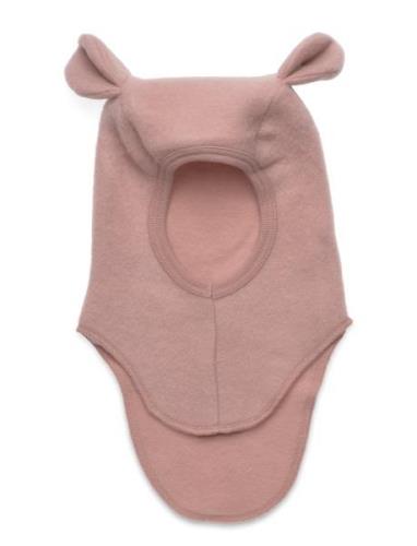 Huttelihut Balaclava Ears Wool Fleece Rosa