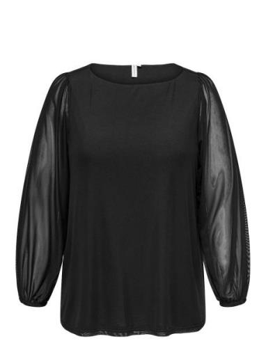 ONLY Carmakoma Carforest Life Ls Boatneck Top Jrs Svart