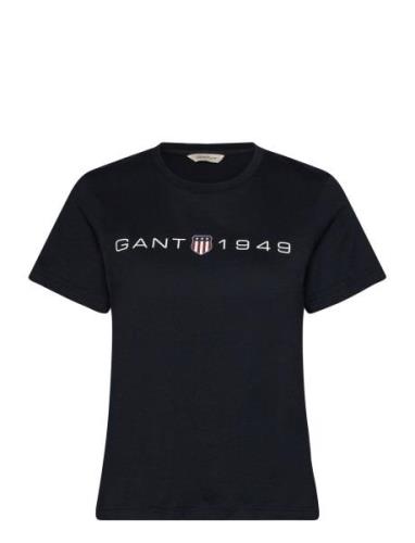 GANT Reg Printed Graphic T-Shirt Svart