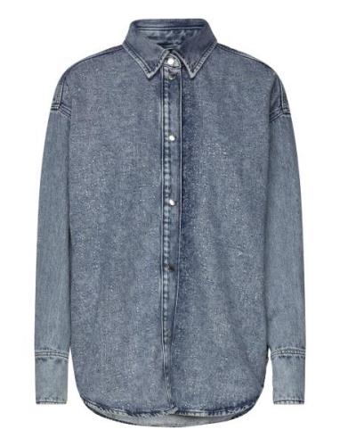 BOSS C_Denim Shirt Hf Blå