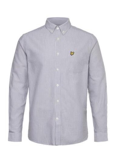 Lyle & Scott Stripe Oxford Shirt Grå