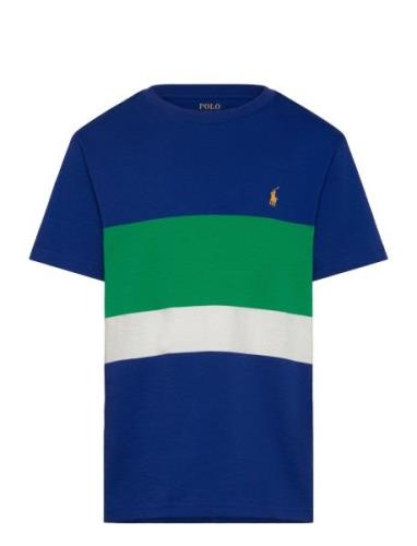 Ralph Lauren Kids Striped Cotton Jersey Tee Blå