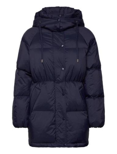 GANT Mid Length Down Jacket Marinblå