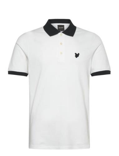 Lyle & Scott Tonal Ringer Polo Shirt Vit