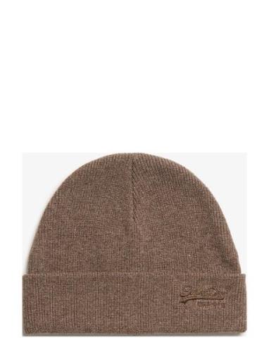 Superdry Essential Logo Knitted Beanie Brun