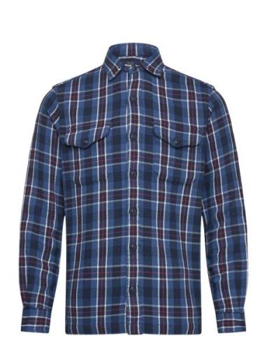 Polo Ralph Lauren Classic Fit Plaid Flannel Workshirt Blå