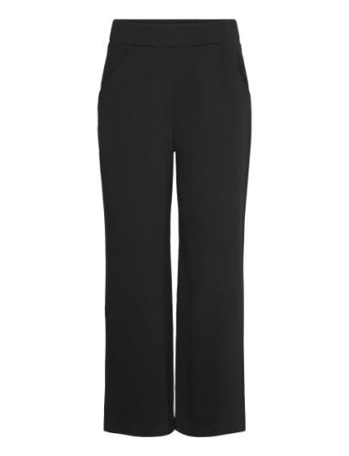 Papu Wide Leg Trousers, Long, Solid Svart