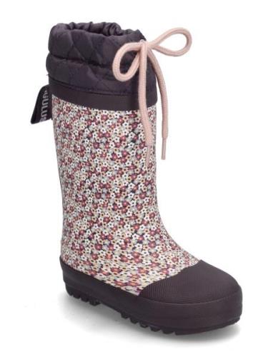 ANGULUS Rainboots With Woollining Lila