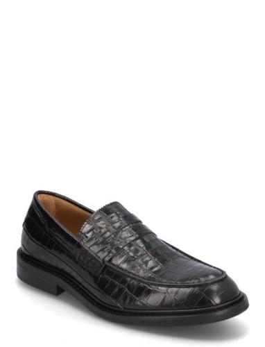 Selected Homme Slhcarter Leather Low Penny Loafer Svart