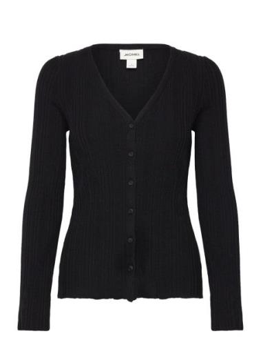 Monki Long Rib Knit Cardigan Svart