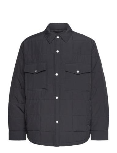 GANT Quilted Shirt Jacket Svart