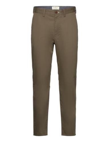 GANT Tapered Twill Chinos Khaki Green