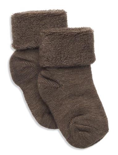 Mp Denmark Wool Baby Socks Khaki Green