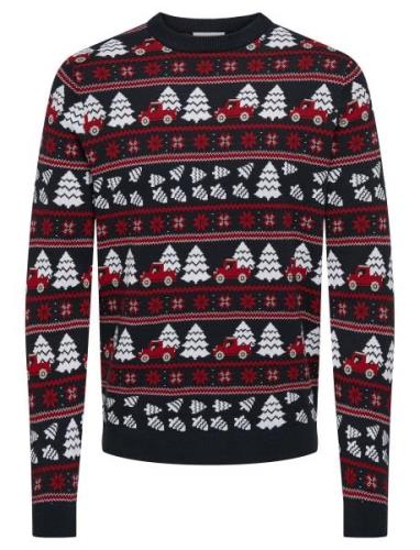 ONLY & SONS Onsxmas Reg 5 Jaq Crew Knit Marinblå