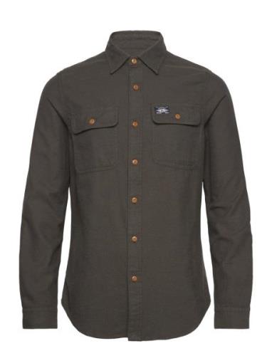 Superdry Flannel Workwear Shirt Grön