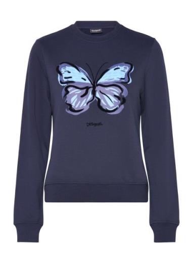 Desigual Sw Butterly Marinblå