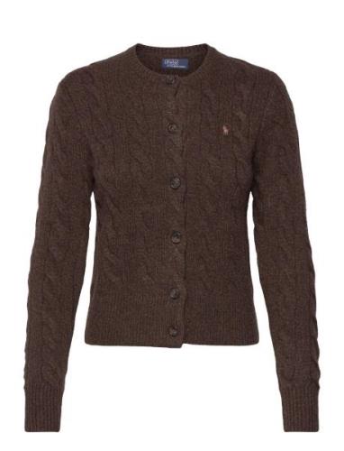 Polo Ralph Lauren Cable-Knit Wool-Cashmere Cardigan Brun