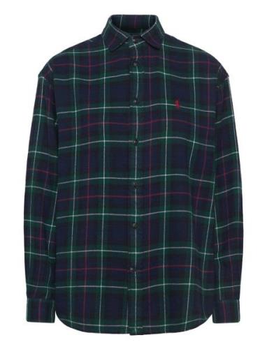 Polo Ralph Lauren Relaxed Fit Plaid Cotton Shirt Marinblå