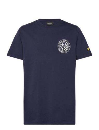 Lyle & Scott Football Logo T-Shirt Marinblå