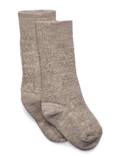 Mp Denmark Wally Knee Socks Beige