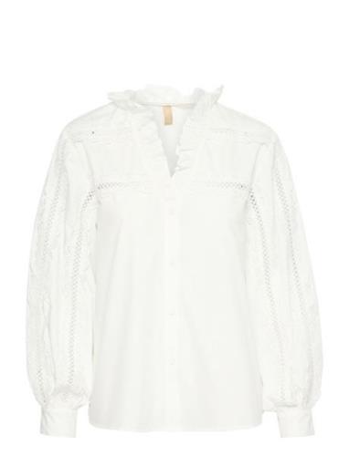 Culture Culio Iris Lace Shirt Kräm