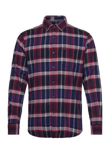 Original Penguin Ls Plaid Flannel Str Marinblå