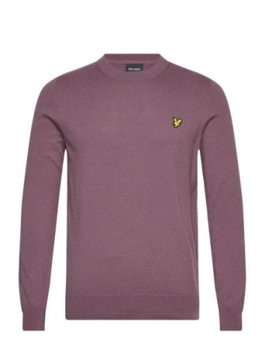 Lyle & Scott Cotton Merino Crew Neck Jumper Lila